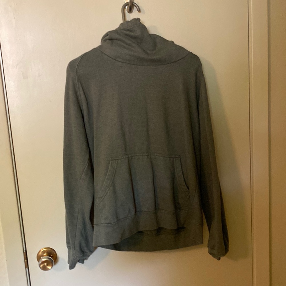 Carbon cowl neck hoodie